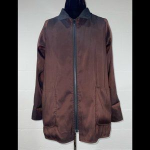 This vintage coat is very old single stitch. Reversible peace.